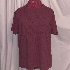 Burgundy with navy blue diamonds light weight T